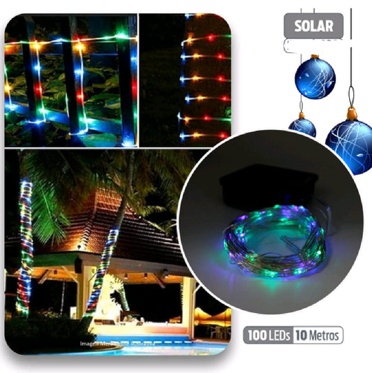 Led Con Placa Solar De 10 Metros